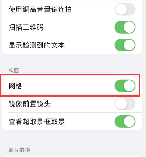 高淳苹果手机维修网点分享iPhone如何开启九宫格构图功能 